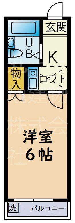 サニーチバ(1K/2階)の間取り写真
