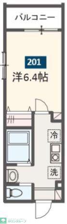 MELDIA八広V(1K/2階)の間取り写真