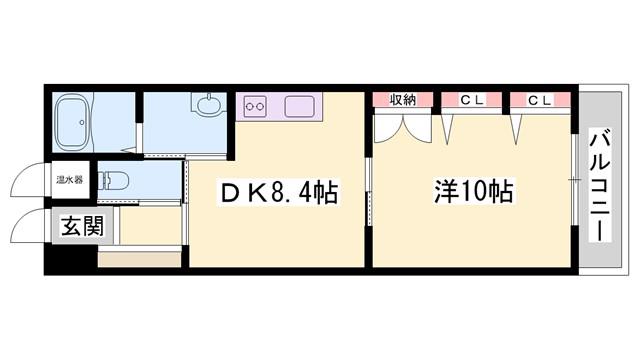 リッチ・キャッスルI(1DK/1階)の間取り写真