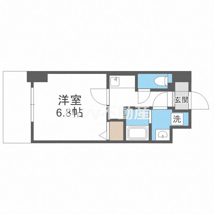 ワールドアイ大阪ドームシティII(1K/3階)の間取り写真