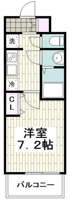 LOC`S YOKODAIロックスヨウコウダイ(1K/1階)の間取り写真