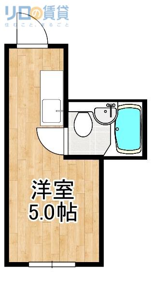 KAISEI上新庄(ワンルーム/4階)の間取り写真