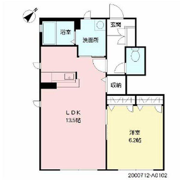 マルモホークス(1LDK/1階)の間取り写真