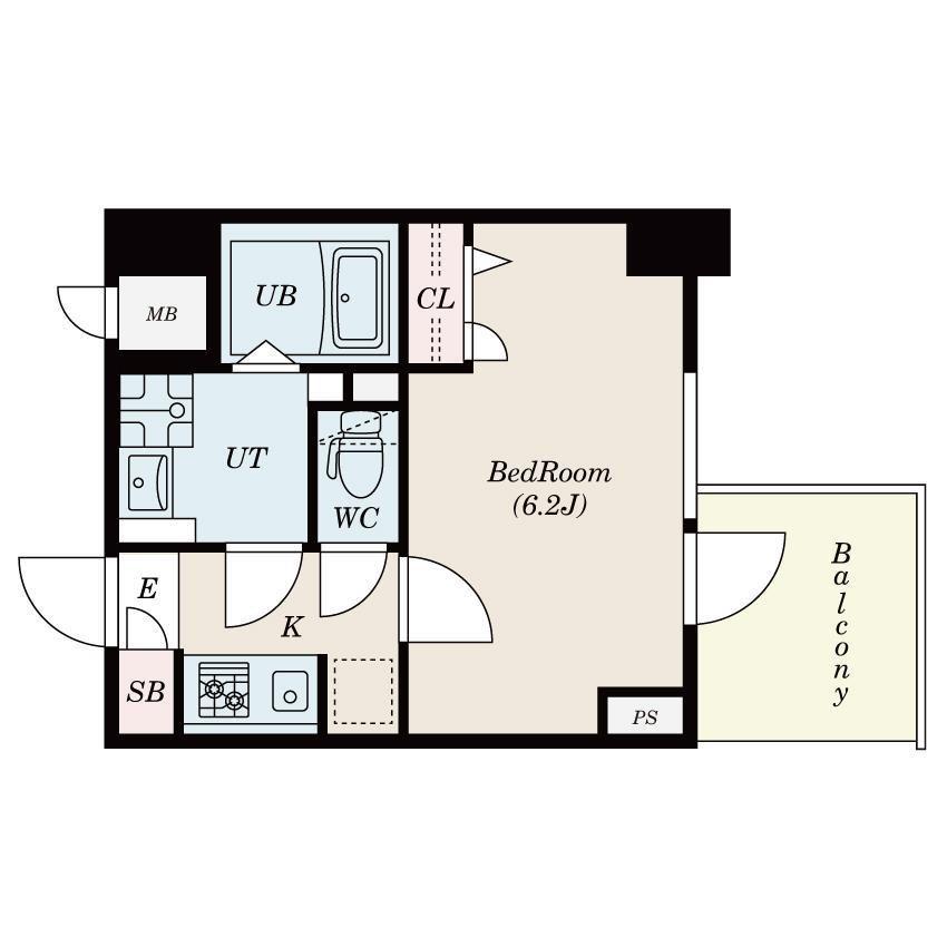 S-RESIDENCE新大阪RISH(1K/9階)の間取り写真