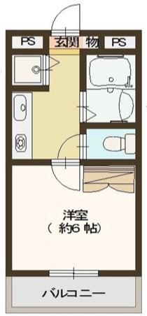 垂水ハウス一番館(ワンルーム/4階)の間取り写真