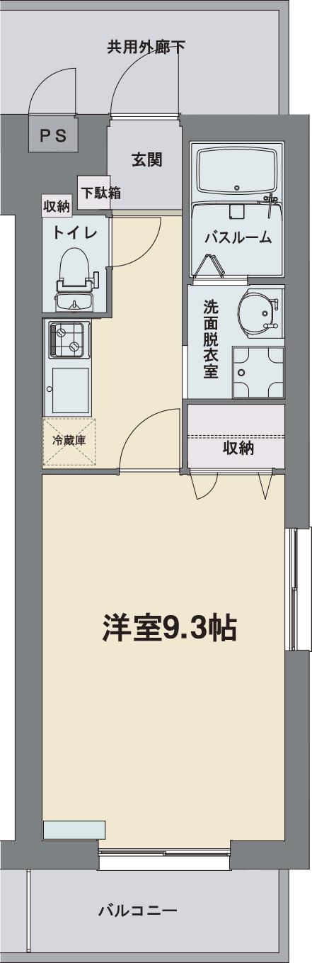 セボージャ(1K/3階)の間取り写真