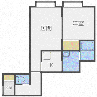 ドルチェ(1LDK/2階)の間取り写真