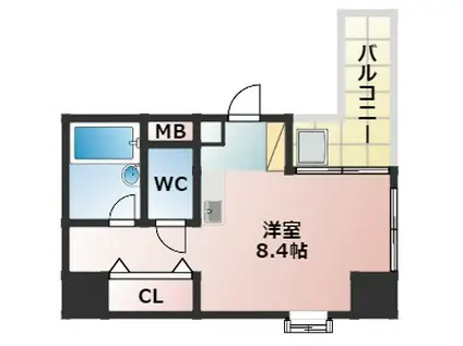 YKハイツ西明石(ワンルーム/5階)の間取り写真