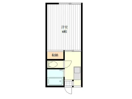ベルリート長町(1K/2階)の間取り写真
