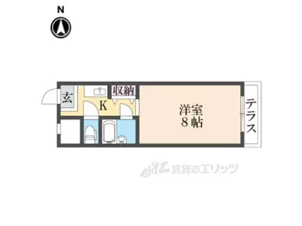 メゾン大和東生駒(1K/1階)の間取り写真