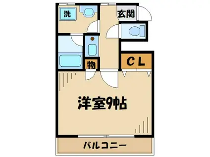 クレディSAWAIII(1K/2階)の間取り写真