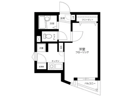 ロアール早稲田(ワンルーム/3階)の間取り写真