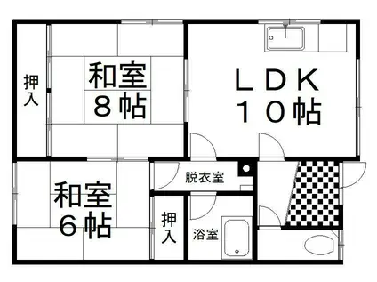 カネコウ光陽ハイツ(2LDK/2階)の間取り写真