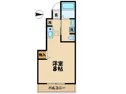 レガーロC棟(1K/1階)の間取り写真