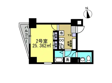プラトリエ北新宿(1K/7階)の間取り写真