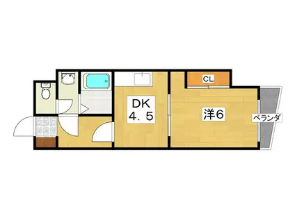 マンションハシモト(2DK/3階)の間取り写真