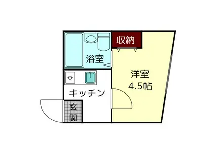 諏訪東生駒ビル(1K/3階)の間取り写真