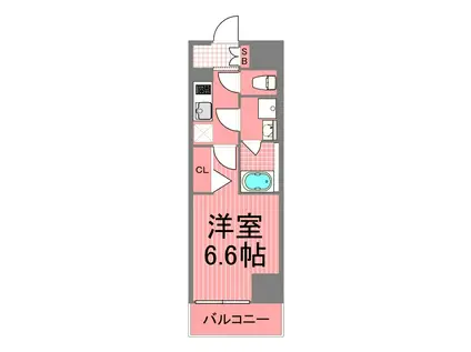 ベルシード横濱ポルト(1K/3階)の間取り写真