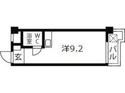 ネオダイキョウ塚口(ワンルーム/4階)の間取り写真