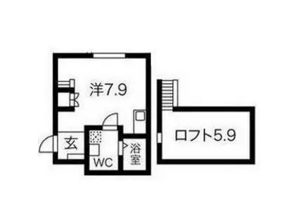 SIESTA桜本町(1K/1階)の間取り写真