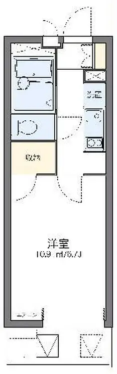レオパレスグリーングラス 2階階 間取り
