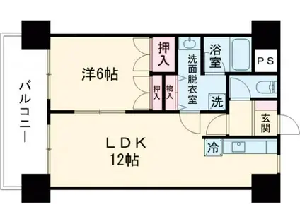 高砂スクエアビル(1LDK/5階)の間取り写真