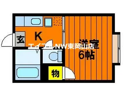 カーサ・ユベントス(1K/2階)の間取り写真