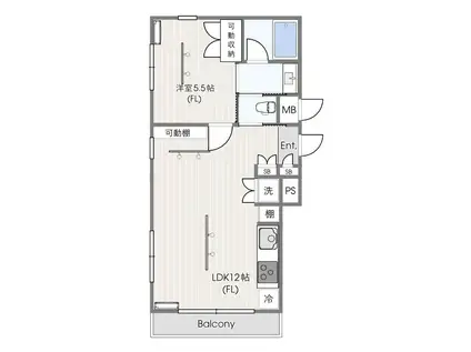 ALIVIOIII(1LDK/3階)の間取り写真