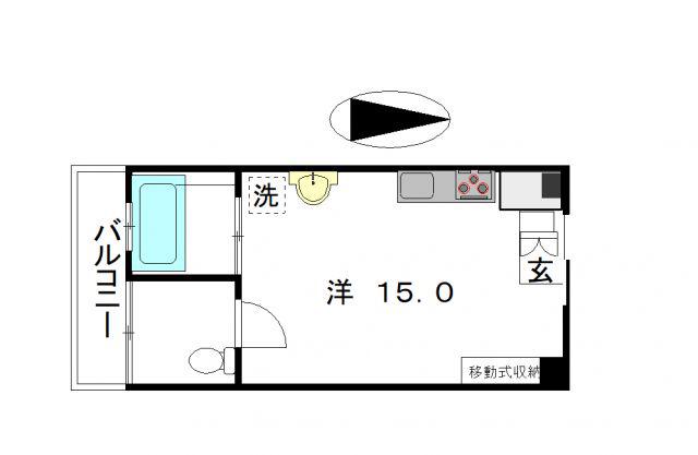 グランドール上街(ワンルーム/6階)の間取り写真