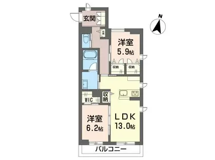 リュミエール(2LDK/3階)の間取り写真