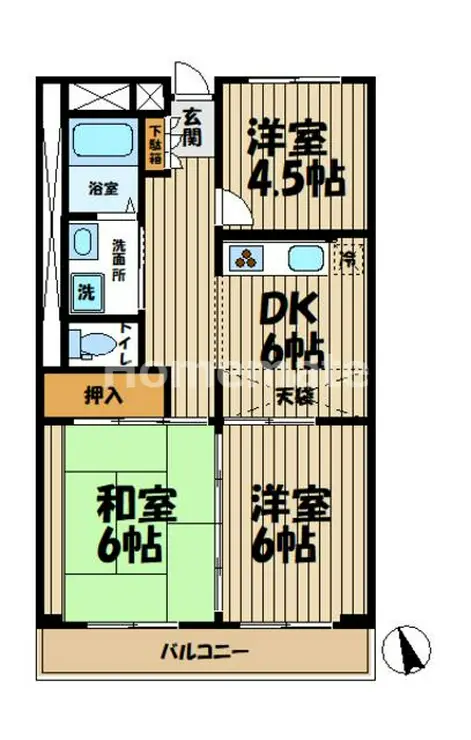 第2サニーハイツヒライ 2階階 間取り