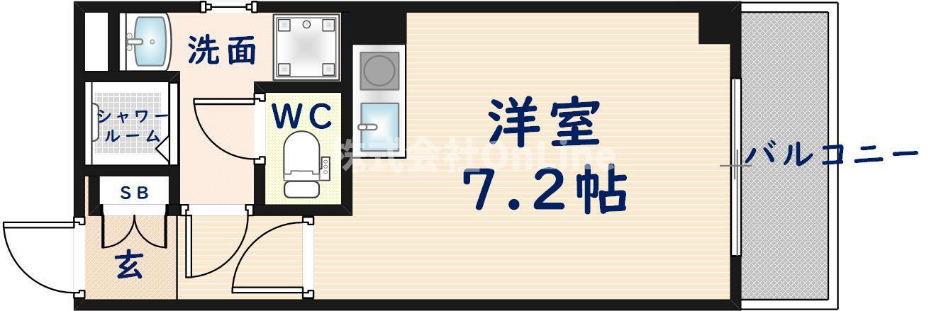アムールみのり(ワンルーム/4階)の間取り写真