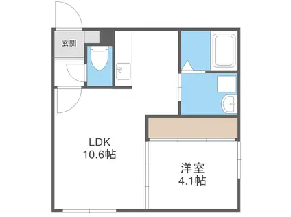 JB千歳(1LDK/4階)の間取り写真