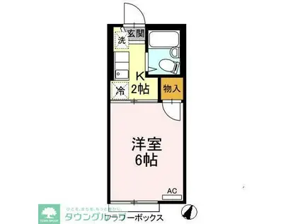 どみいるみずの(1K/2階)の間取り写真