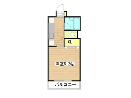 グレイスハイツ山手町(1K/3階)の間取り写真