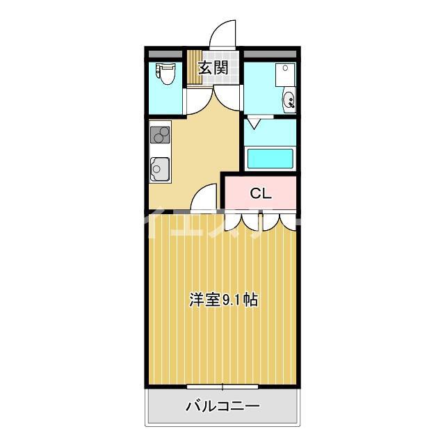 メゾン サンフィット(1K/1階)の間取り写真