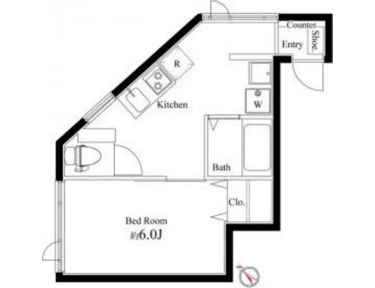 ダイヤモンドレジデンス中央 2階階 間取り