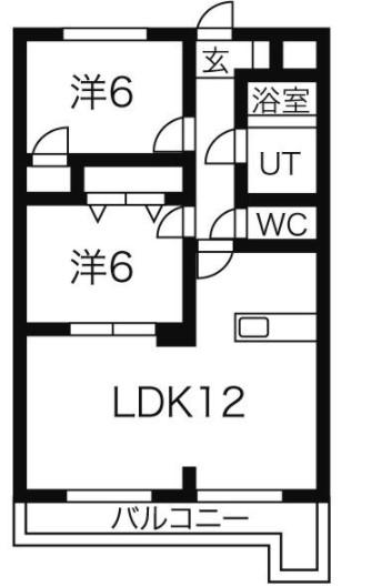 グランドメゾン新池(2LDK/2階)の間取り写真