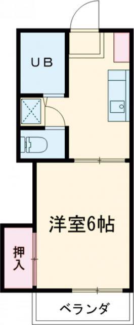 ハイツDEAR(1K/2階)の間取り写真
