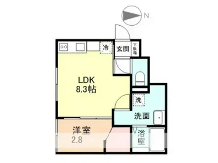 VIOLET星井町(1LDK/1階)の間取り写真