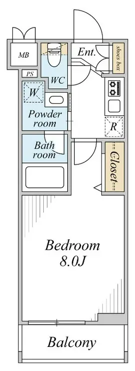ハーモニーレジデンス新宿御苑THE WEST 2階階 間取り
