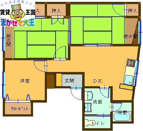 樋口マンション(3DK/2階)の間取り写真