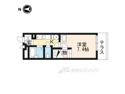 レオパレスAYOKA(1K/1階)の間取り写真