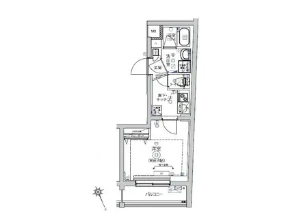 ベルシード横濱南太田II(1K/3階)の間取り写真