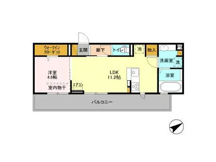 HOLY LANDS(1LDK/3階)の間取り写真