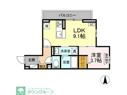 D PAINA松見町(1LDK/2階)の間取り写真