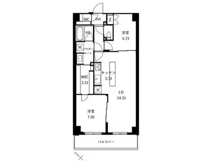 ザ・ケンジントン・レジデンスときわ台(2LDK/3階)の間取り写真