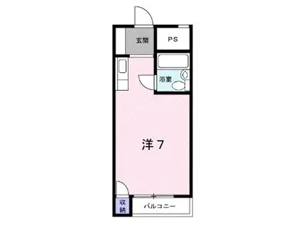 ハイツホリデー(ワンルーム/1階)の間取り写真