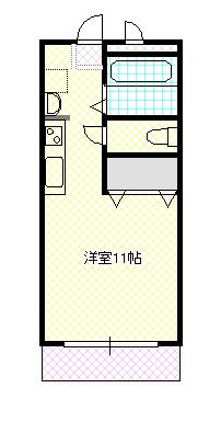 フィットハイム比島(ワンルーム/4階)の間取り写真