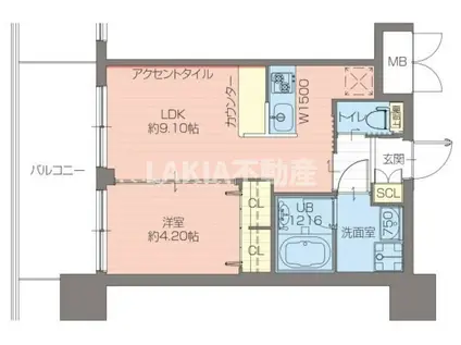 プレジオ御幣島(1LDK/3階)の間取り写真